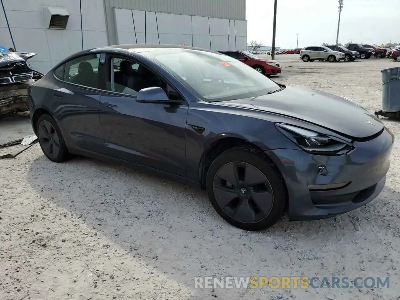 4 fotografías del automóvil dañado 5YJ3E1EB1MF869423 TESLA MODEL 3 2021