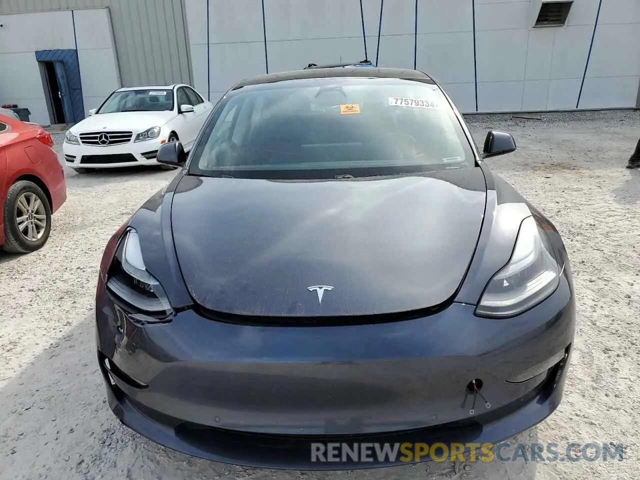 5 fotografías del automóvil dañado 5YJ3E1EB1MF869423 TESLA MODEL 3 2021