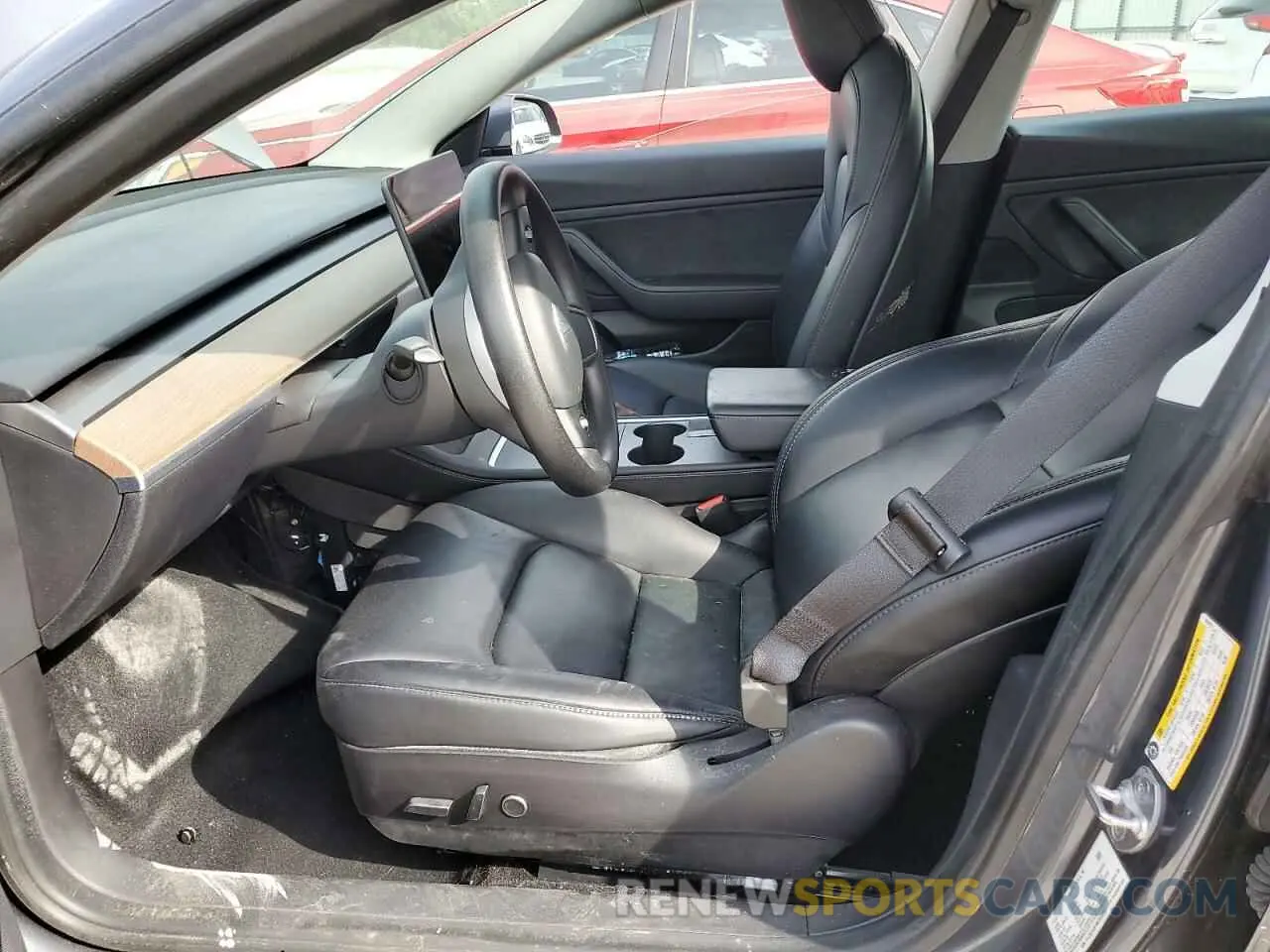 7 fotografías del automóvil dañado 5YJ3E1EB1MF869423 TESLA MODEL 3 2021