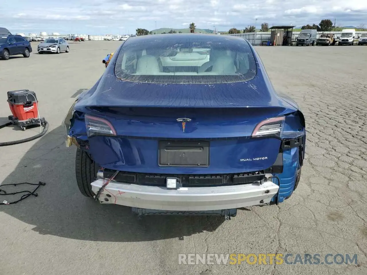 6 fotografías del automóvil dañado 5YJ3E1EB1MF877599 TESLA MODEL 3 2021