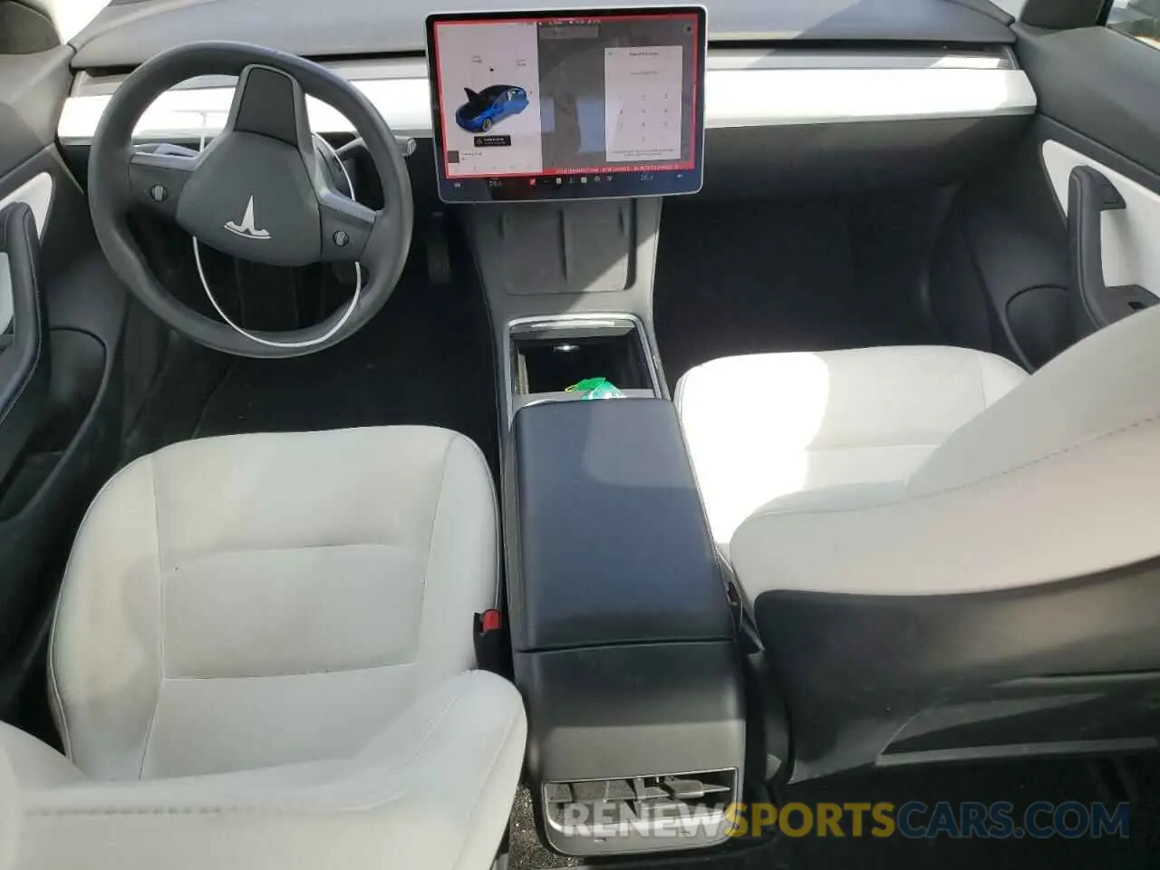 8 fotografías del automóvil dañado 5YJ3E1EB1MF877599 TESLA MODEL 3 2021