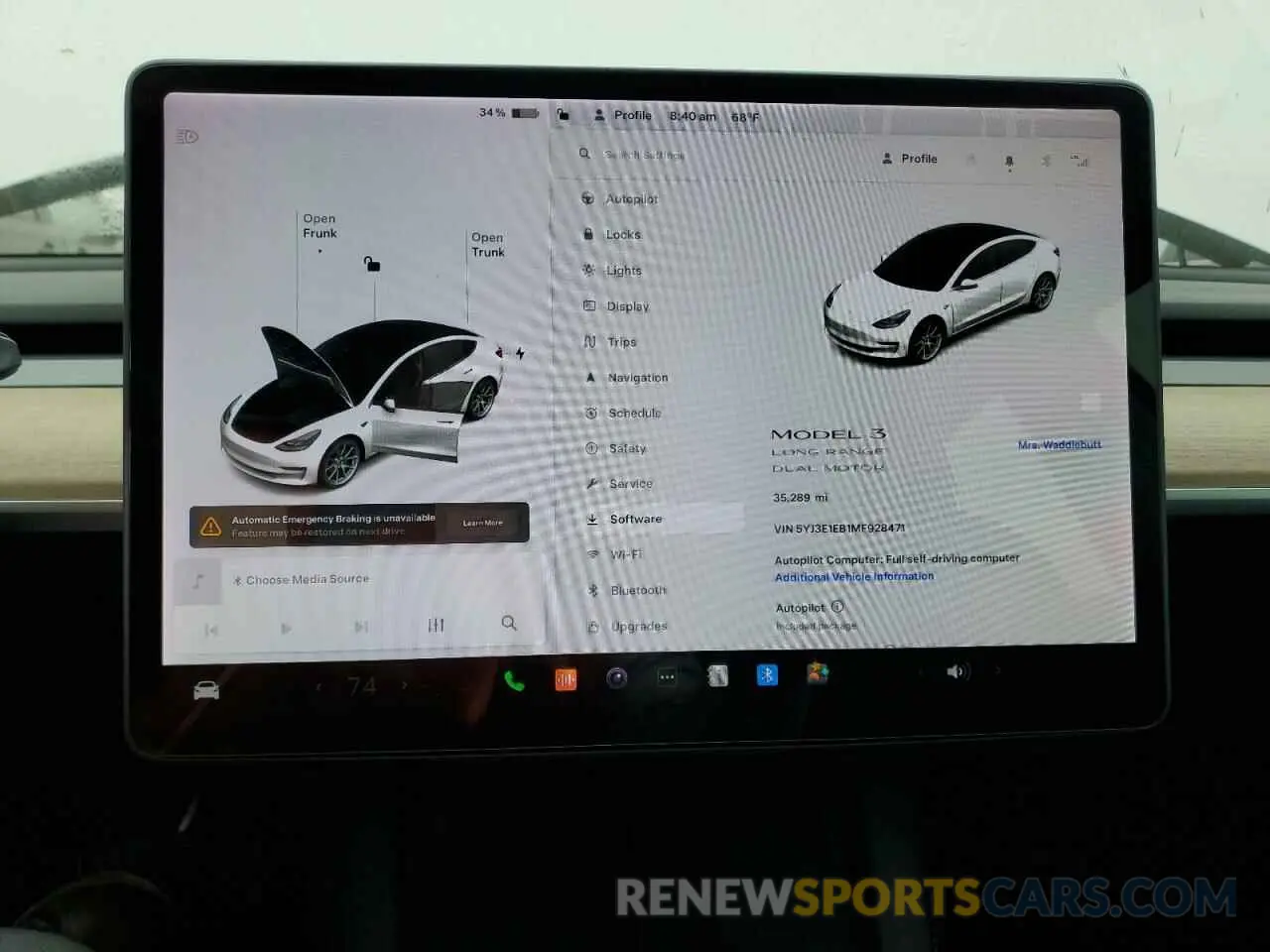 9 fotografías del automóvil dañado 5YJ3E1EB1MF928471 TESLA MODEL 3 2021