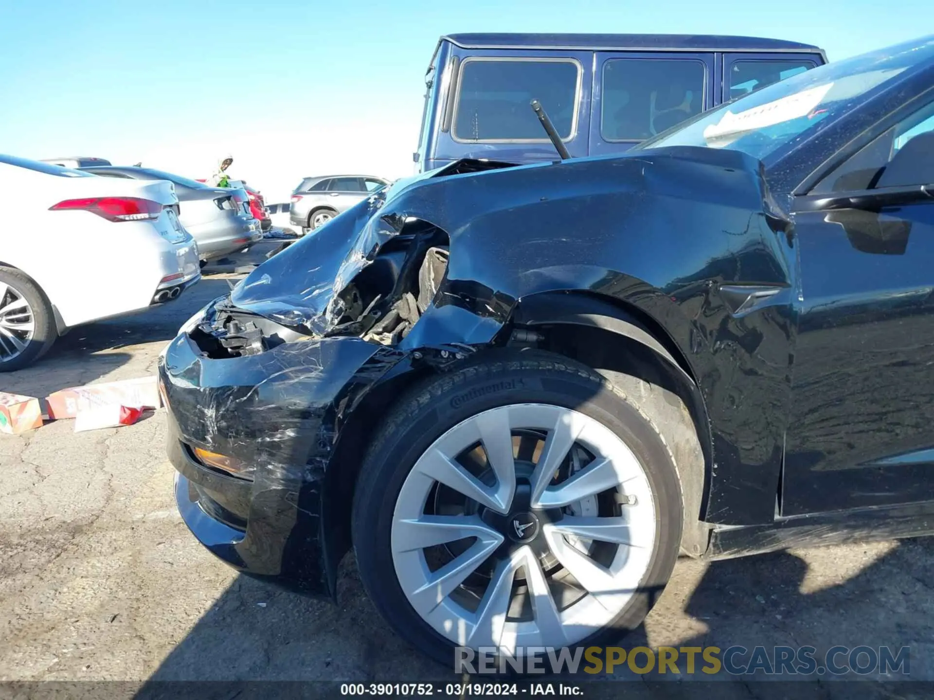 6 fotografías del automóvil dañado 5YJ3E1EB1MF936599 TESLA MODEL 3 2021