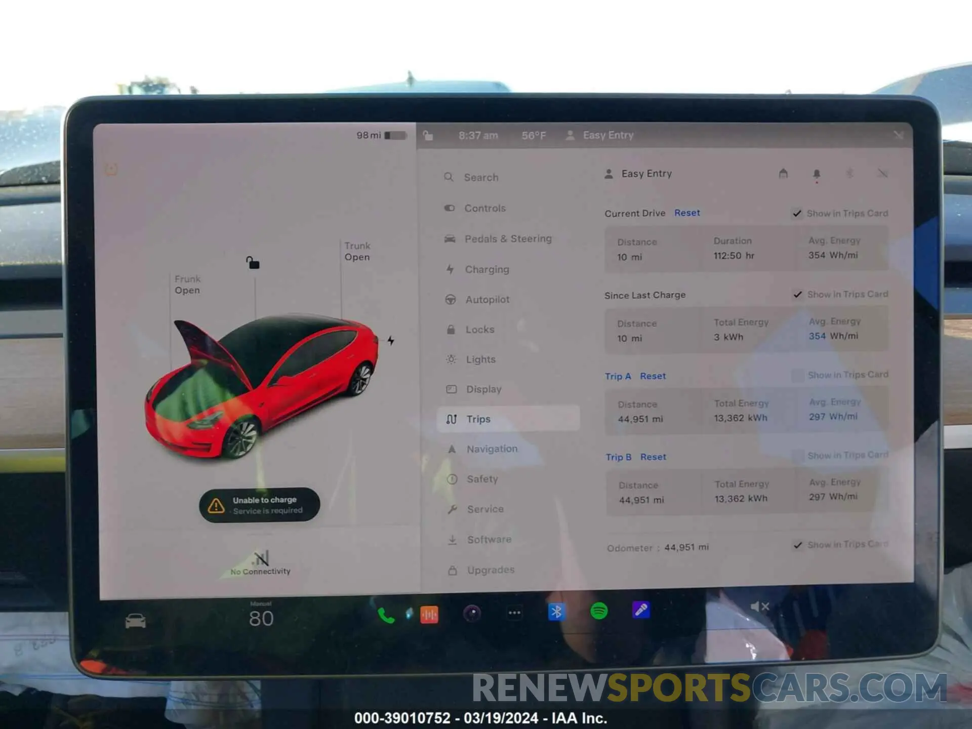 7 fotografías del automóvil dañado 5YJ3E1EB1MF936599 TESLA MODEL 3 2021