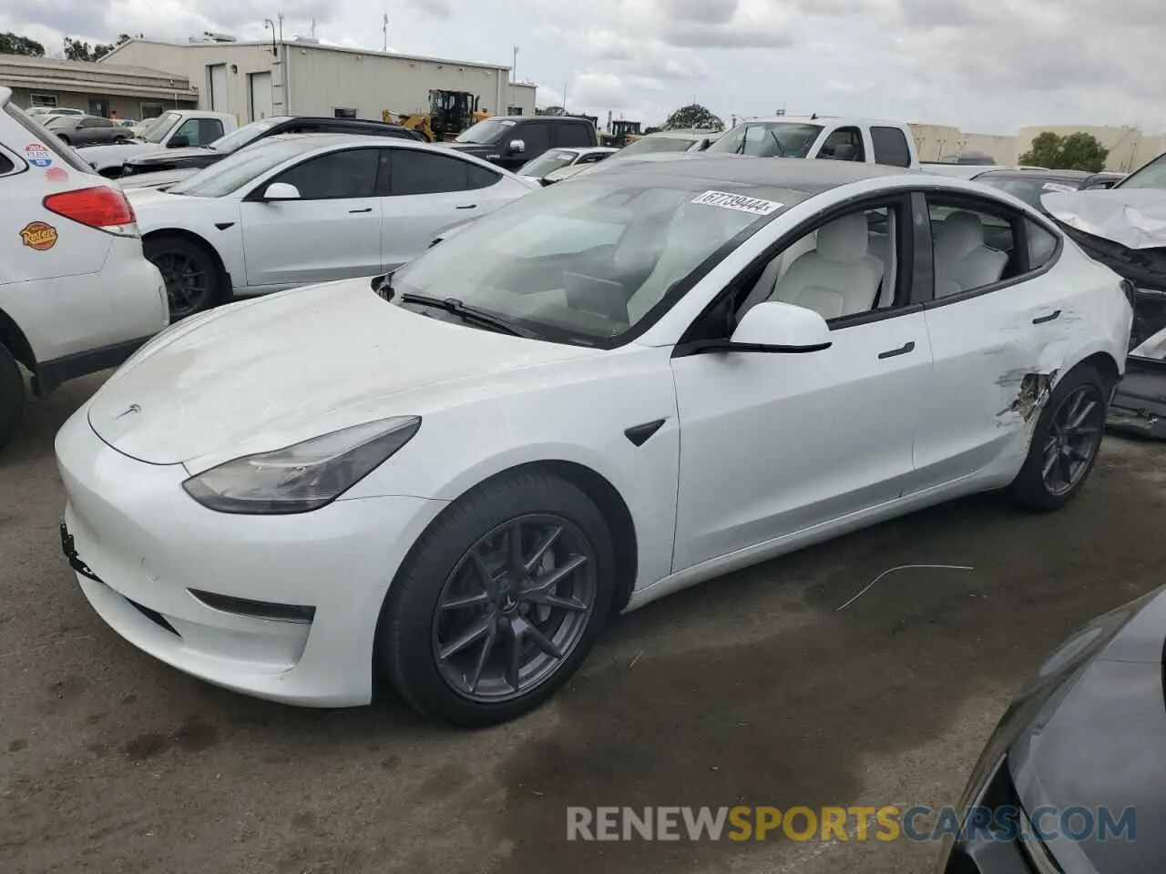 1 fotografías del automóvil dañado 5YJ3E1EB1MF937669 TESLA MODEL 3 2021