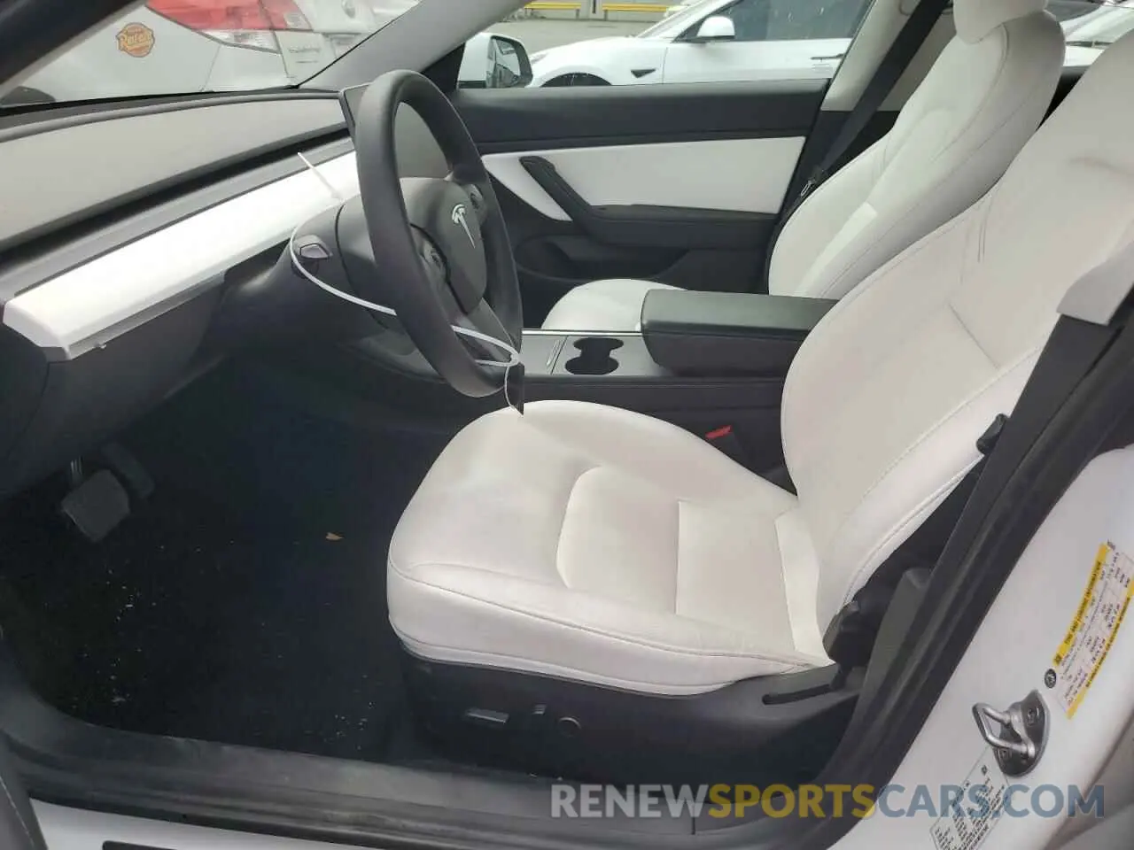 7 fotografías del automóvil dañado 5YJ3E1EB1MF937669 TESLA MODEL 3 2021