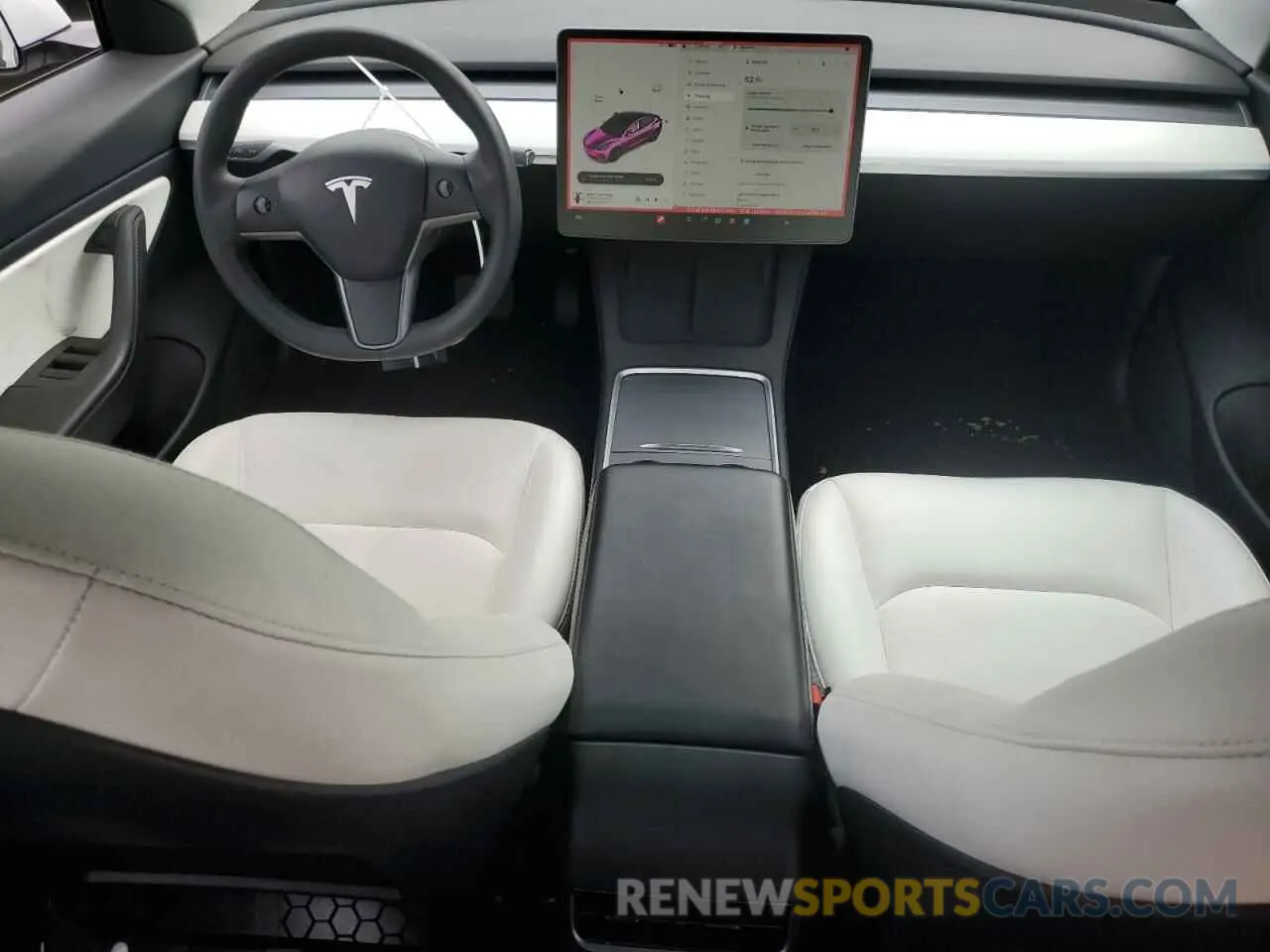 8 fotografías del automóvil dañado 5YJ3E1EB1MF937669 TESLA MODEL 3 2021