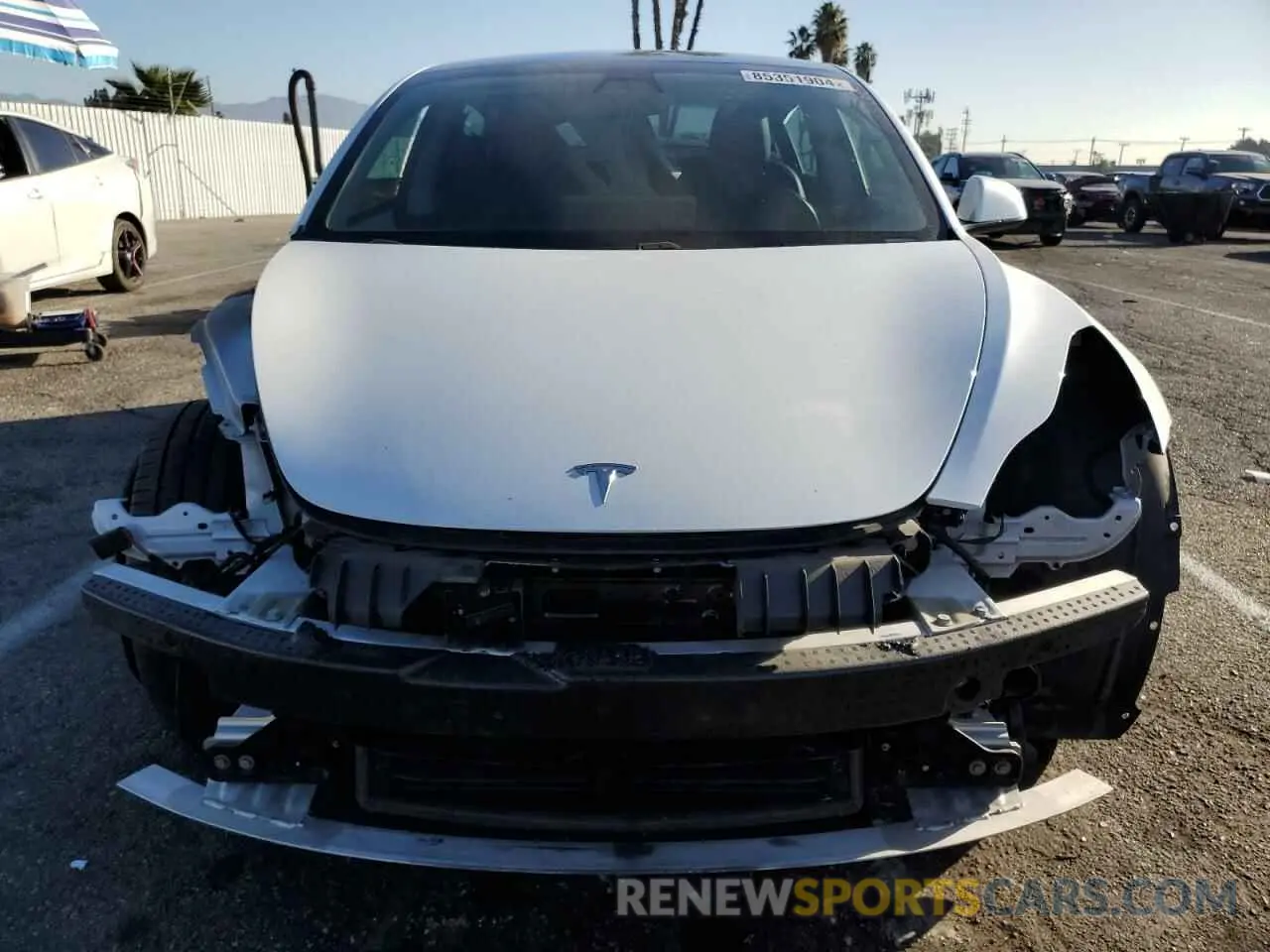 5 fotografías del automóvil dañado 5YJ3E1EB1MF938899 TESLA MODEL 3 2021