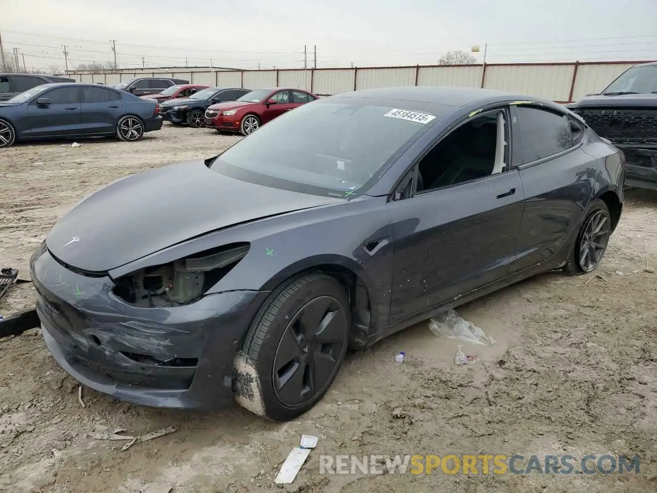 1 fotografías del automóvil dañado 5YJ3E1EB1MF974852 TESLA MODEL 3 2021