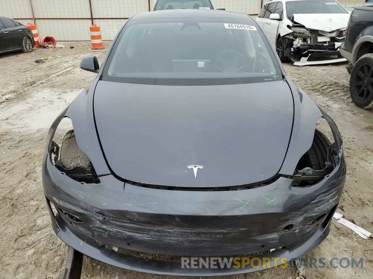 5 fotografías del automóvil dañado 5YJ3E1EB1MF974852 TESLA MODEL 3 2021