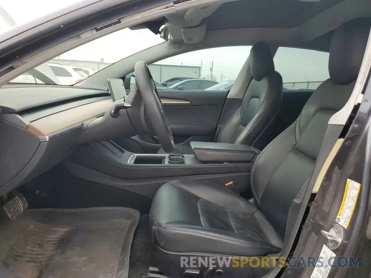 7 fotografías del automóvil dañado 5YJ3E1EB1MF974852 TESLA MODEL 3 2021