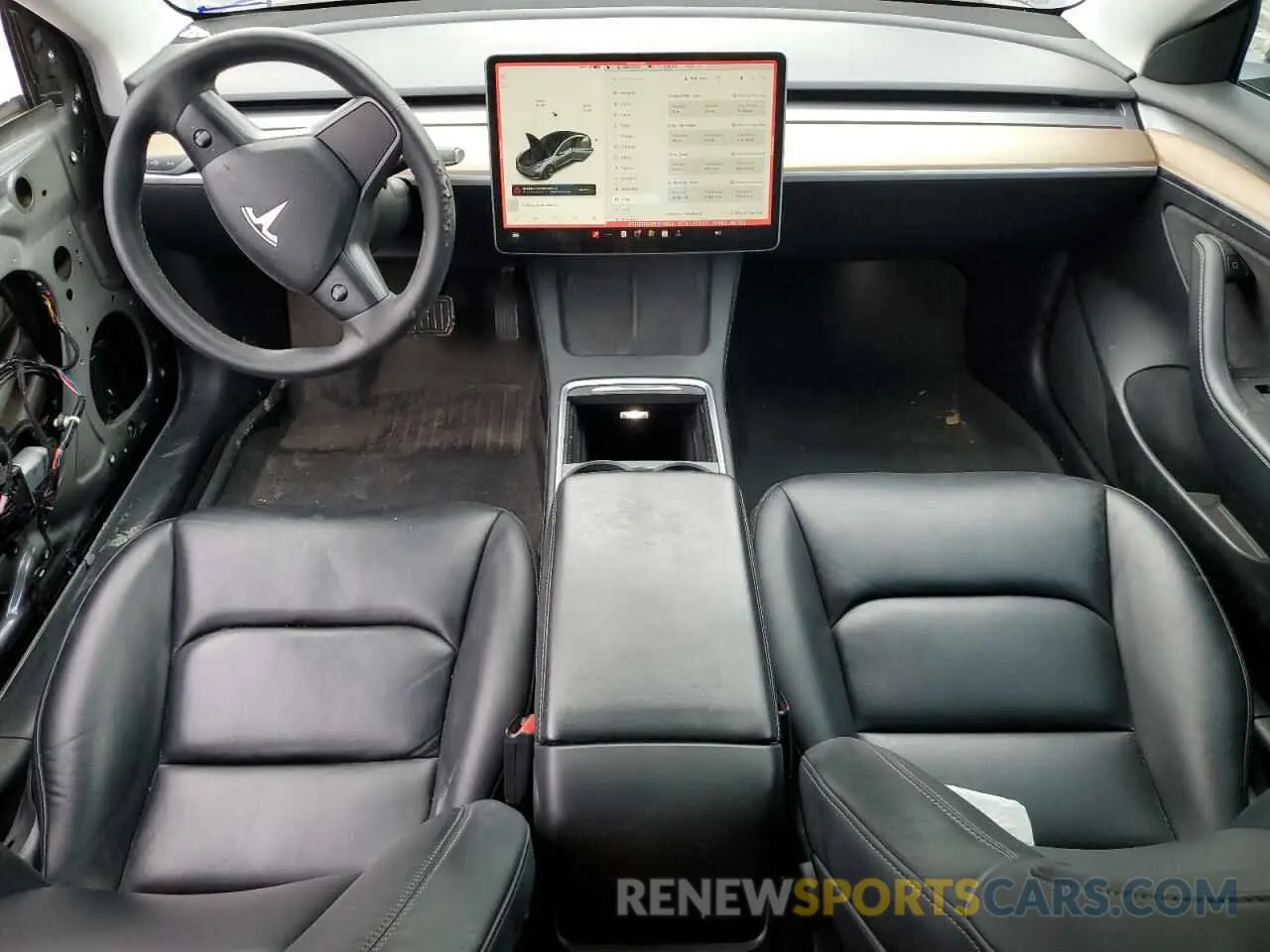 8 fotografías del automóvil dañado 5YJ3E1EB1MF974852 TESLA MODEL 3 2021