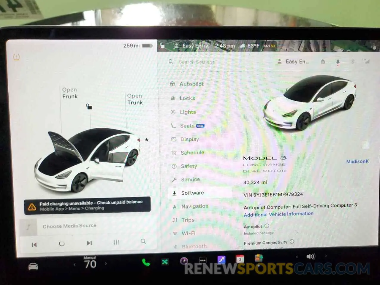 9 fotografías del automóvil dañado 5YJ3E1EB1MF979324 TESLA MODEL 3 2021