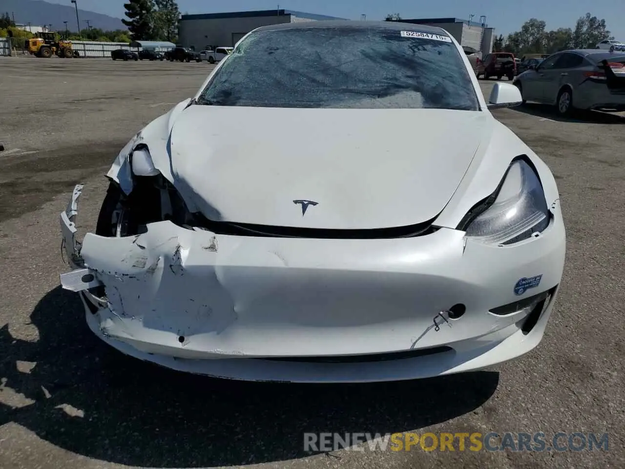 5 fotografías del automóvil dañado 5YJ3E1EB2MF007067 TESLA MODEL 3 2021