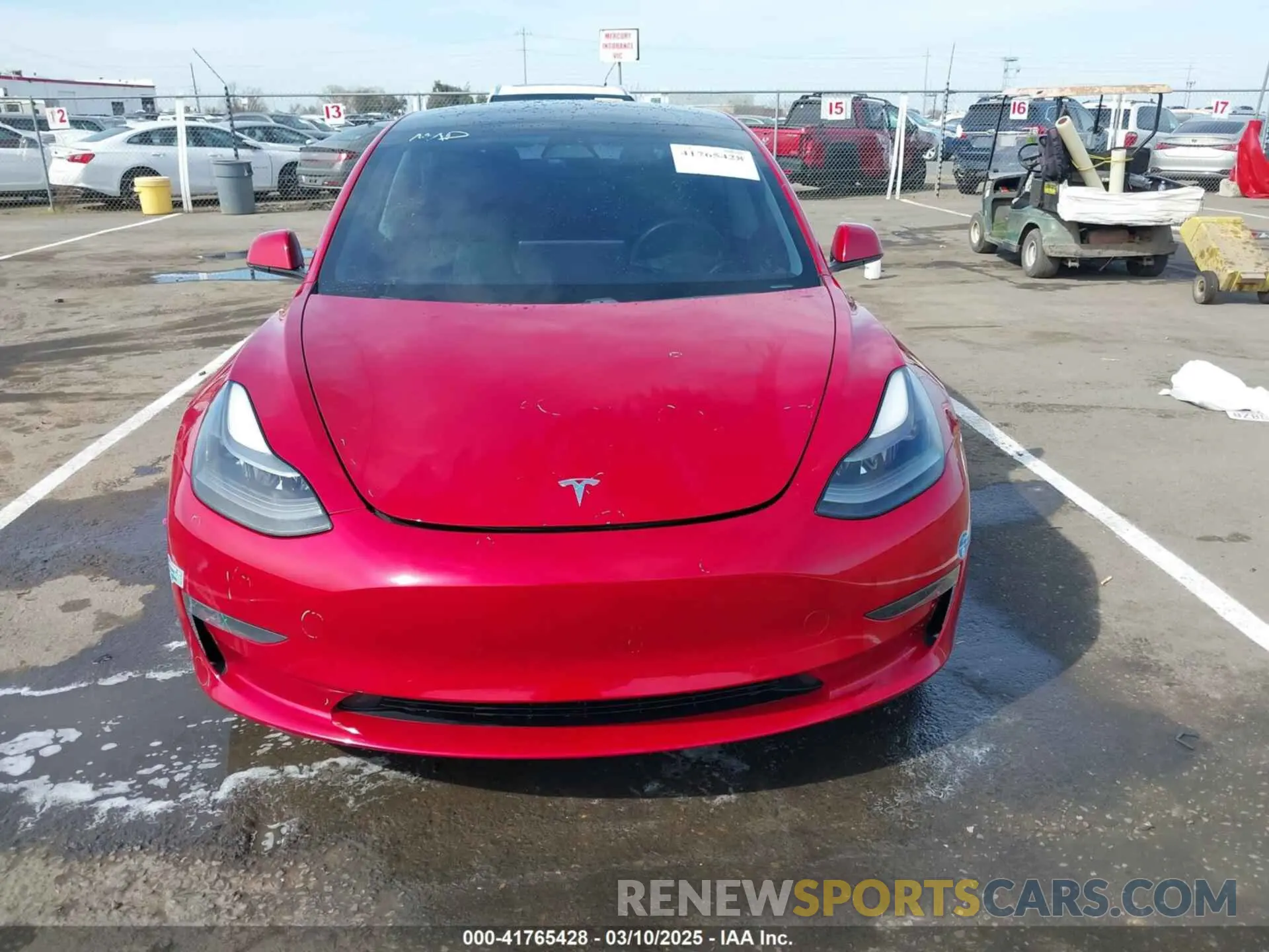 12 fotografías del automóvil dañado 5YJ3E1EB2MF015279 TESLA MODEL 3 2021