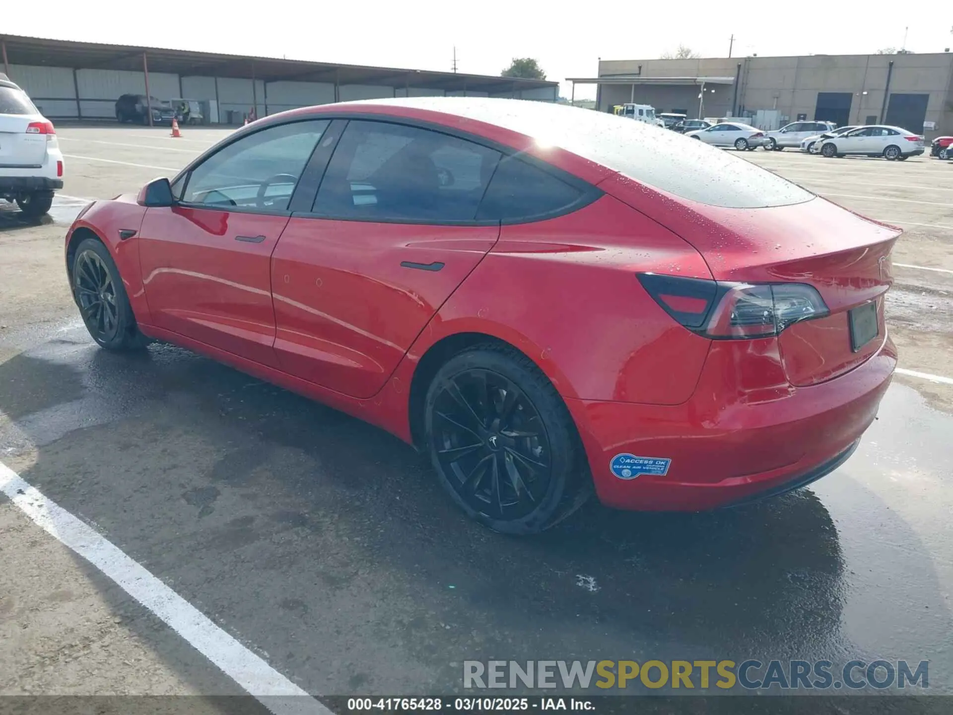 3 fotografías del automóvil dañado 5YJ3E1EB2MF015279 TESLA MODEL 3 2021