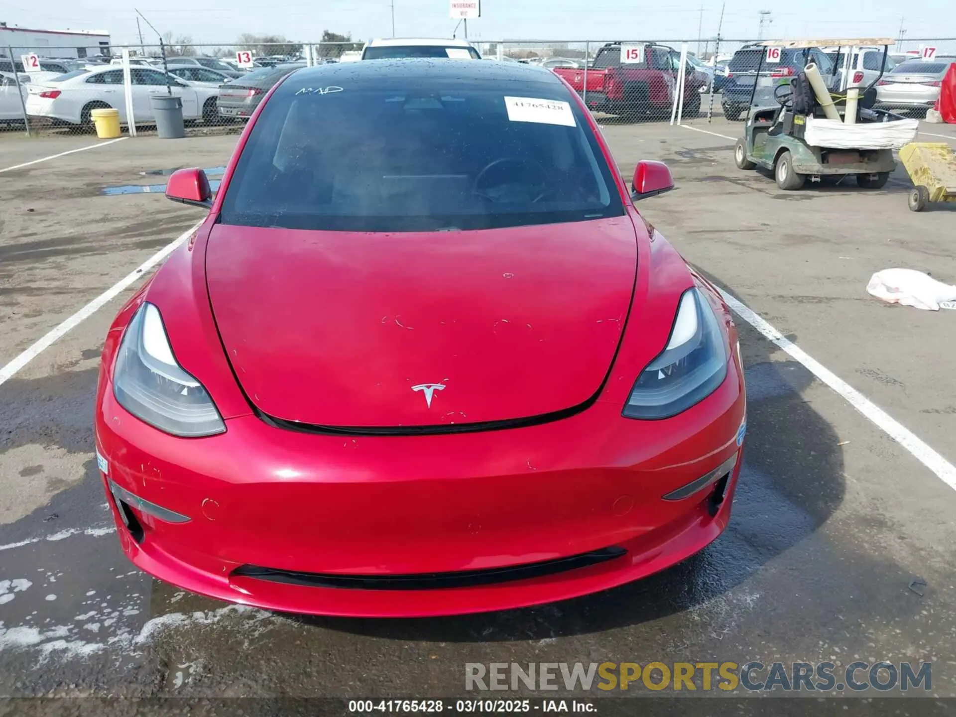 6 fotografías del automóvil dañado 5YJ3E1EB2MF015279 TESLA MODEL 3 2021