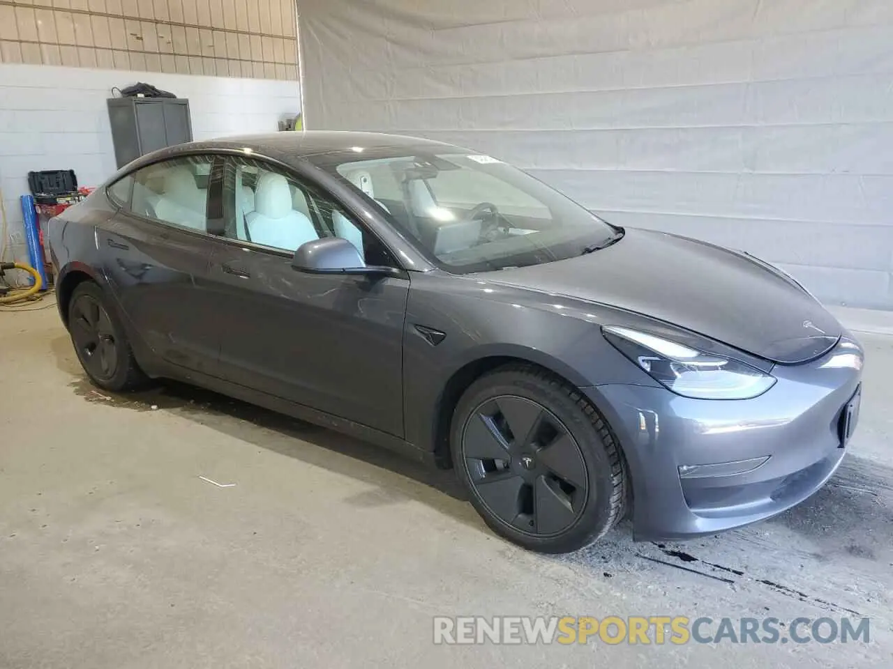 4 fotografías del automóvil dañado 5YJ3E1EB2MF036486 TESLA MODEL 3 2021
