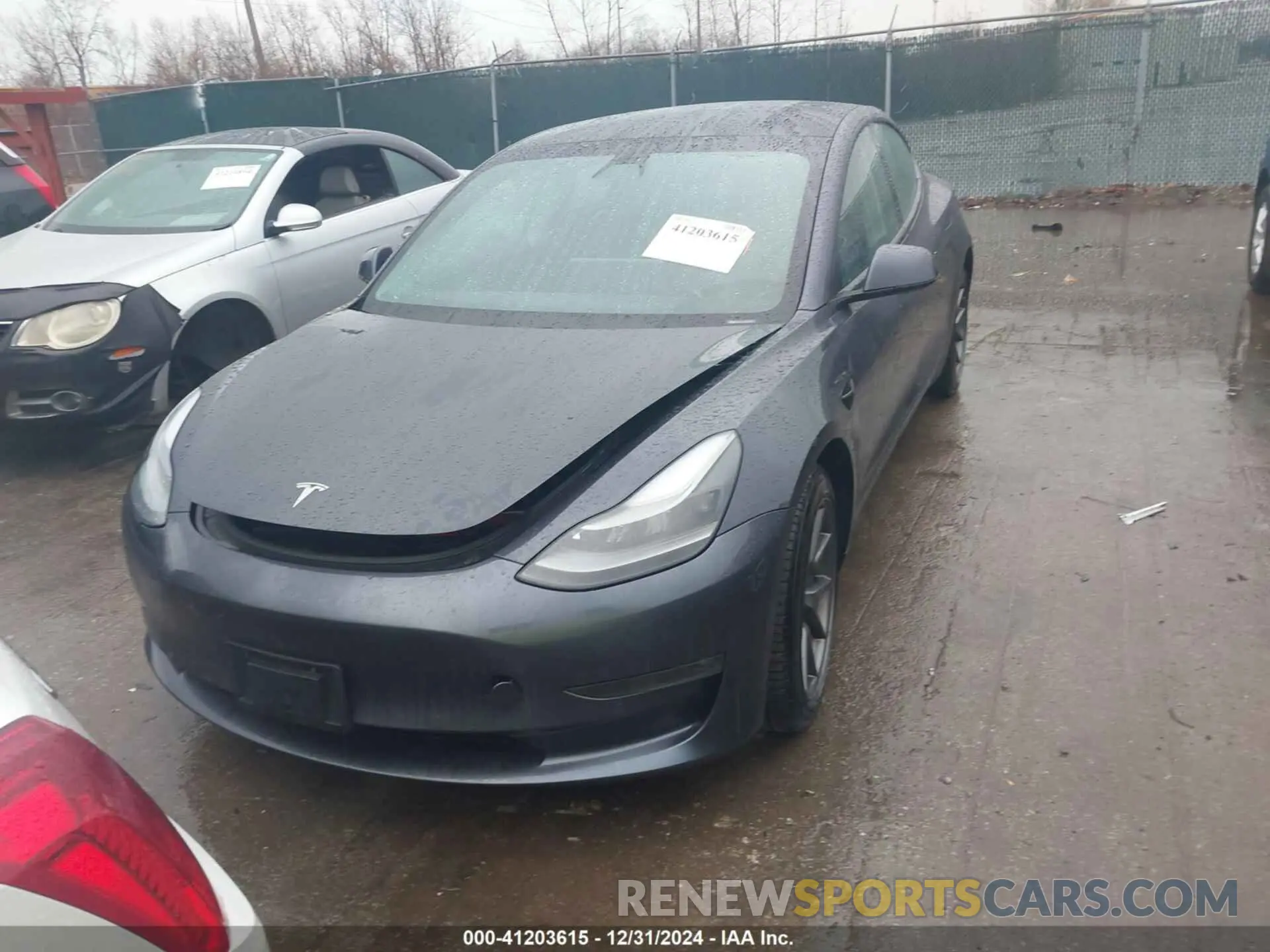 12 fotografías del automóvil dañado 5YJ3E1EB2MF037167 TESLA MODEL 3 2021