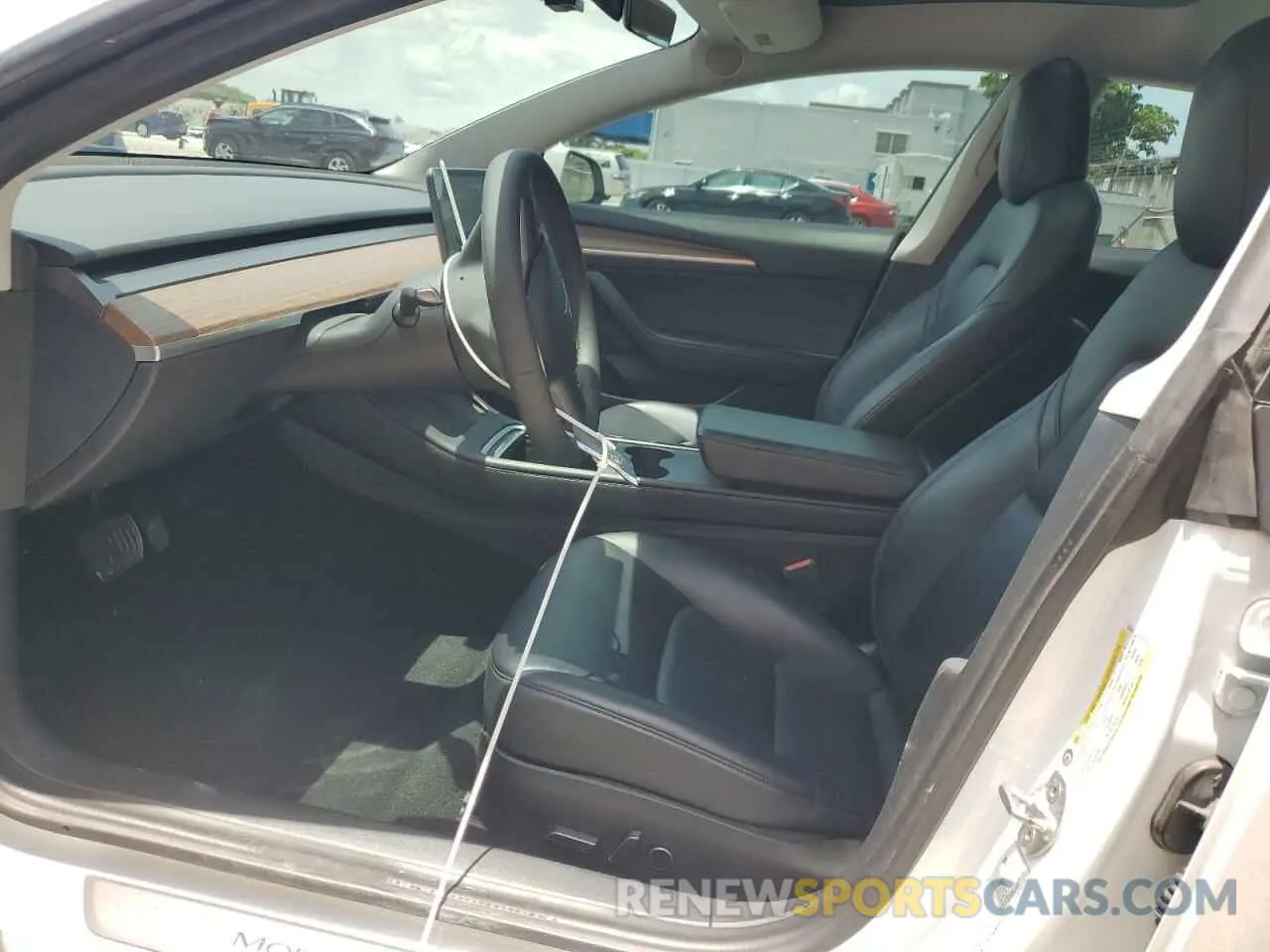7 fotografías del automóvil dañado 5YJ3E1EB2MF054518 TESLA MODEL 3 2021