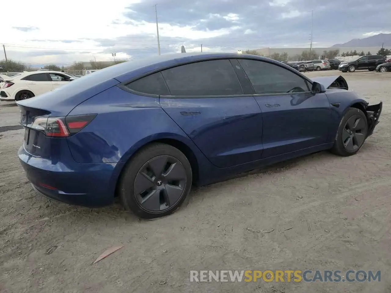 3 fotografías del automóvil dañado 5YJ3E1EB2MF055863 TESLA MODEL 3 2021