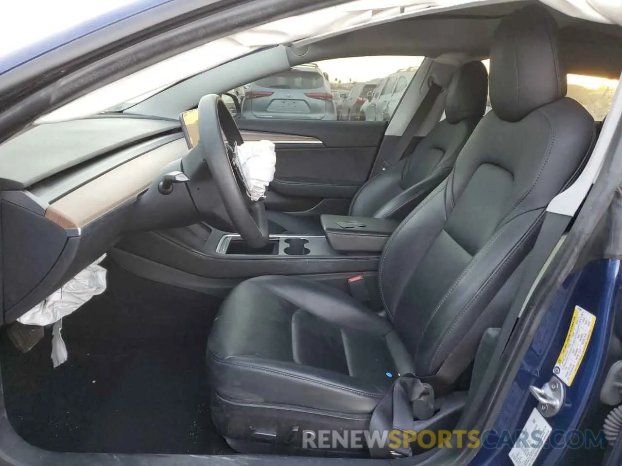 7 fotografías del automóvil dañado 5YJ3E1EB2MF055863 TESLA MODEL 3 2021