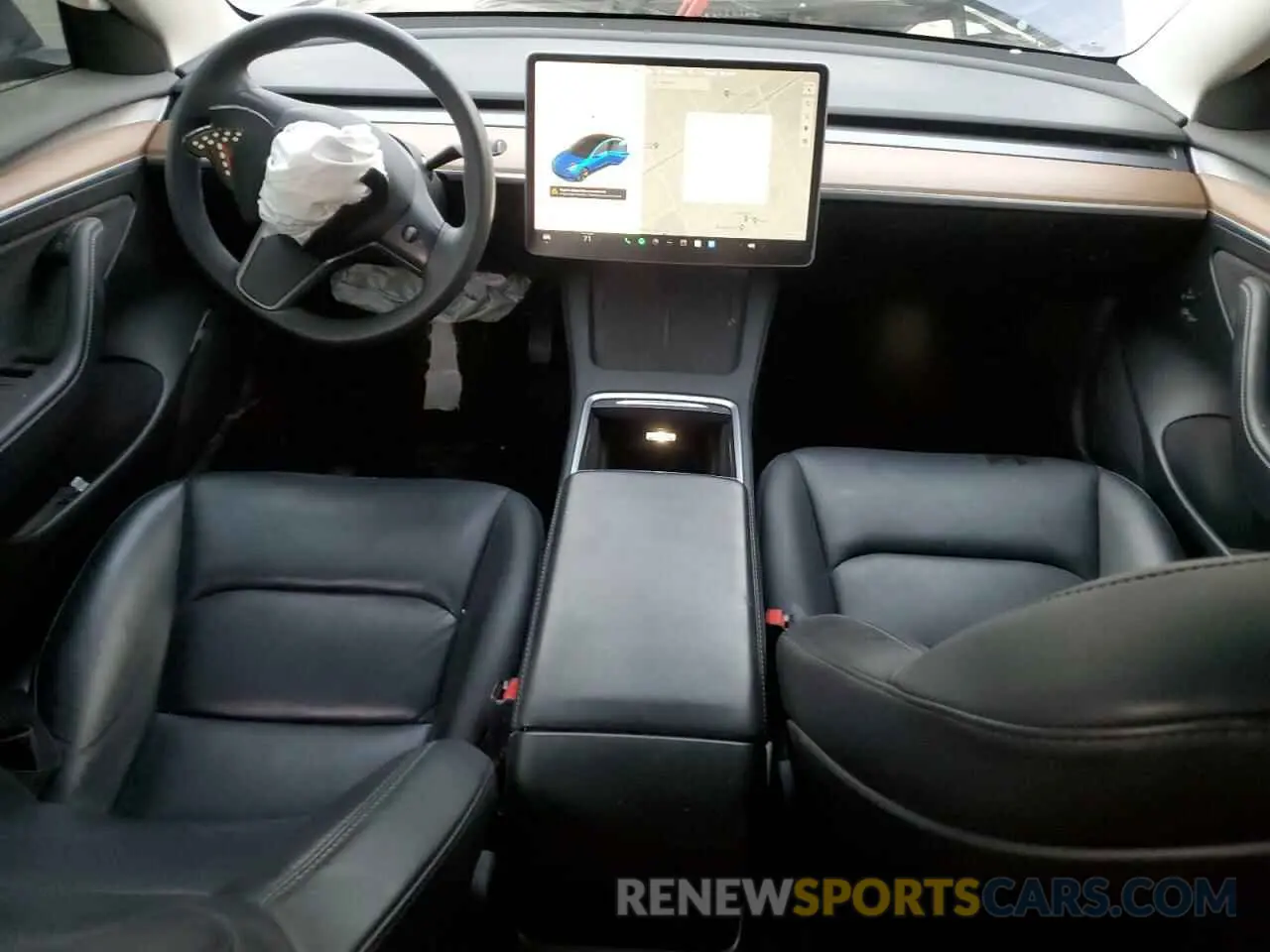 8 fotografías del automóvil dañado 5YJ3E1EB2MF055863 TESLA MODEL 3 2021