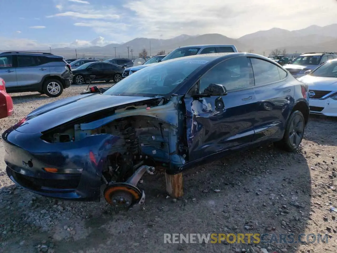 1 fotografías del automóvil dañado 5YJ3E1EB2MF862092 TESLA MODEL 3 2021