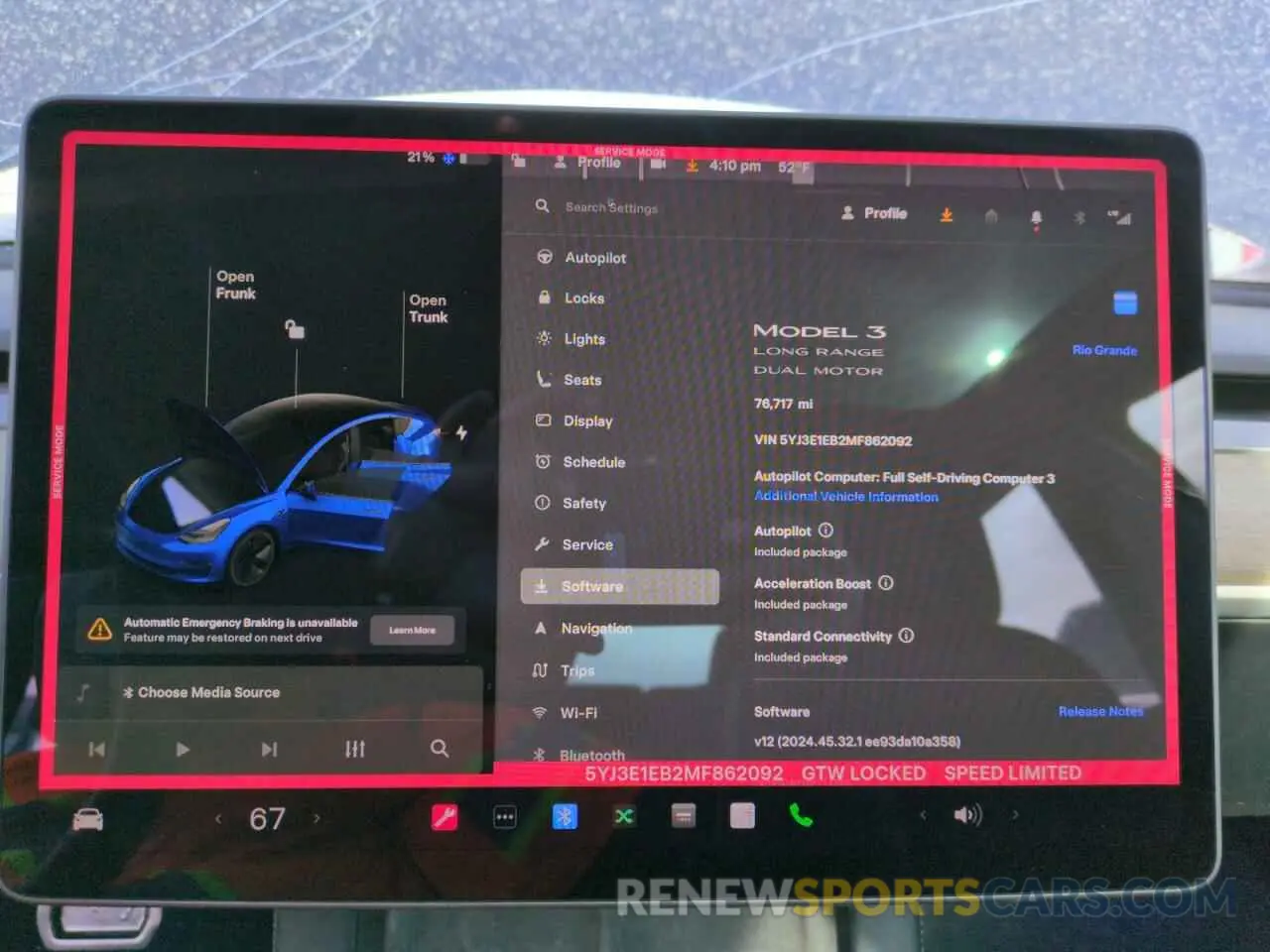 9 fotografías del automóvil dañado 5YJ3E1EB2MF862092 TESLA MODEL 3 2021