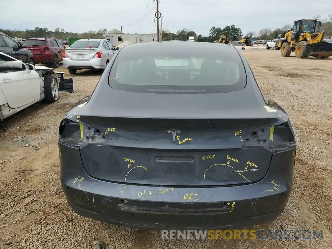 6 fotografías del automóvil dañado 5YJ3E1EB2MF902557 TESLA MODEL 3 2021