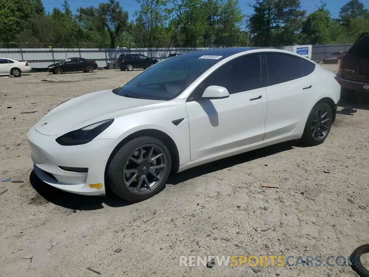 1 fotografías del automóvil dañado 5YJ3E1EB2MF937020 TESLA MODEL 3 2021