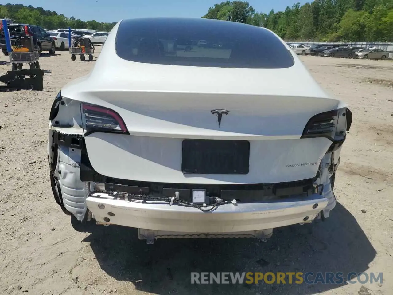 6 fotografías del automóvil dañado 5YJ3E1EB2MF937020 TESLA MODEL 3 2021