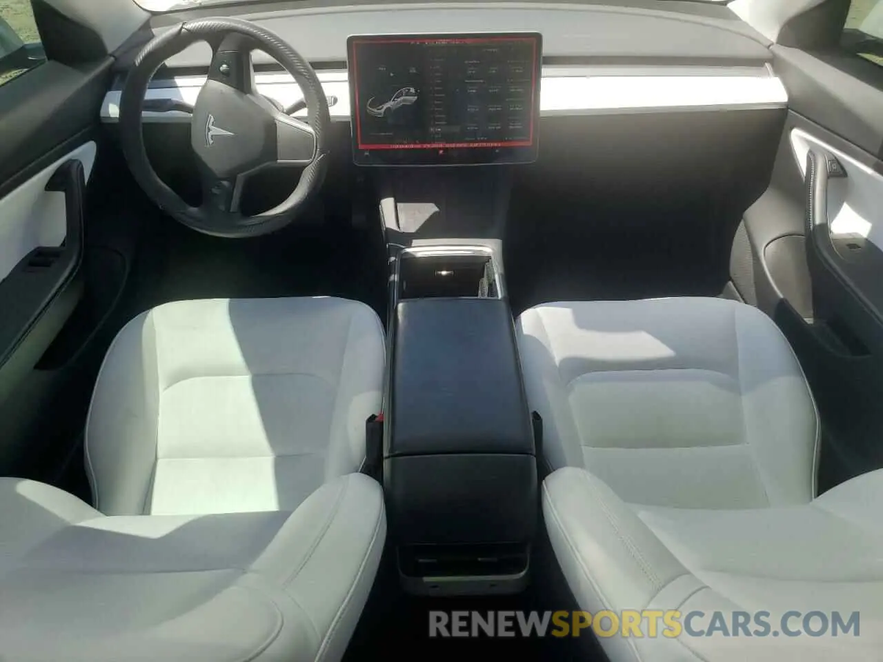 8 fotografías del automóvil dañado 5YJ3E1EB2MF937020 TESLA MODEL 3 2021