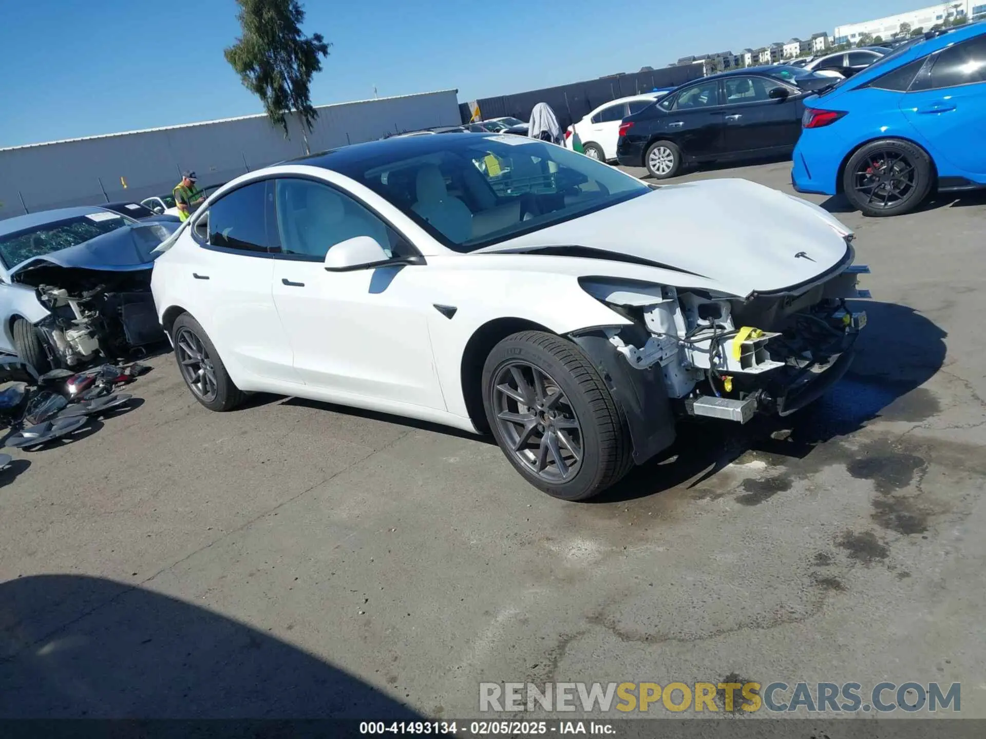 1 fotografías del automóvil dañado 5YJ3E1EB2MF937731 TESLA MODEL 3 2021