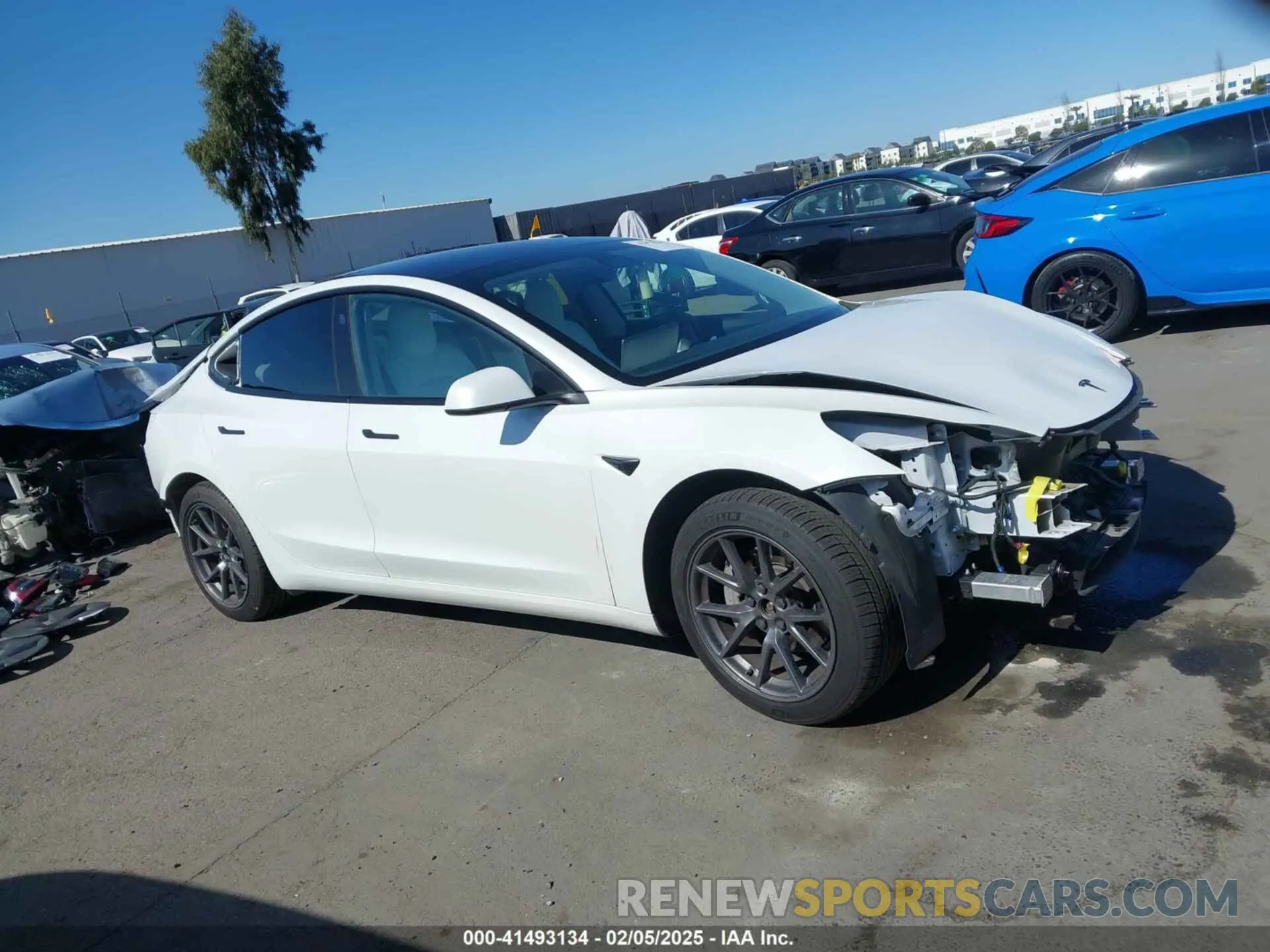14 fotografías del automóvil dañado 5YJ3E1EB2MF937731 TESLA MODEL 3 2021