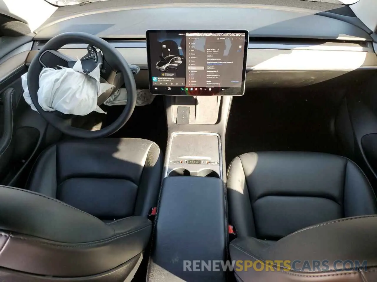 8 fotografías del automóvil dañado 5YJ3E1EB2MF965433 TESLA MODEL 3 2021