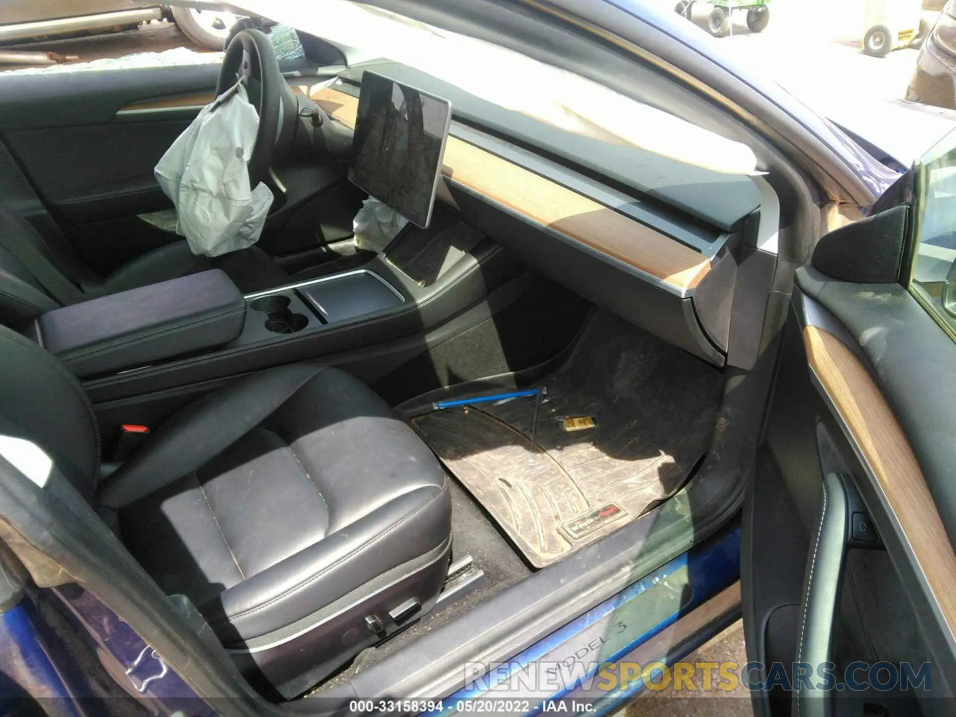 5 fotografías del automóvil dañado 5YJ3E1EB2MF974889 TESLA MODEL 3 2021