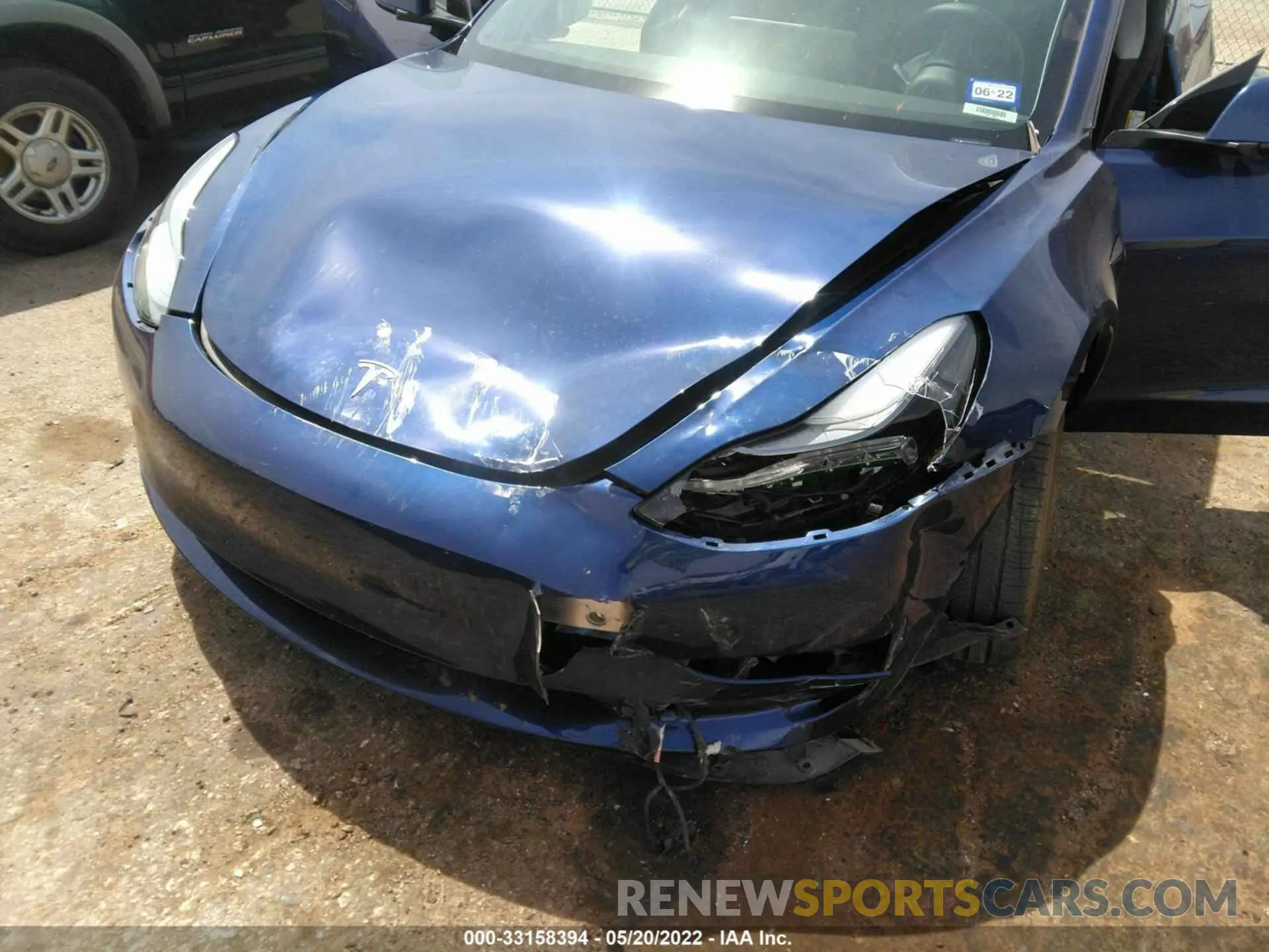 6 fotografías del automóvil dañado 5YJ3E1EB2MF974889 TESLA MODEL 3 2021