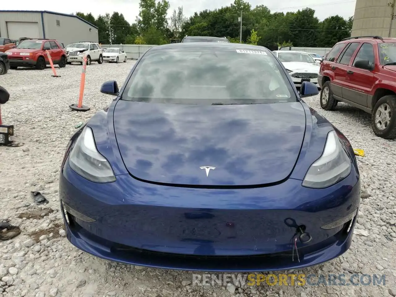 5 fotografías del automóvil dañado 5YJ3E1EB2MF980448 TESLA MODEL 3 2021