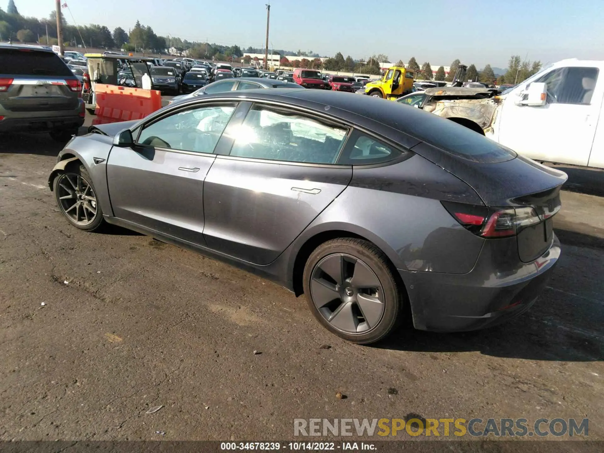 3 fotografías del automóvil dañado 5YJ3E1EB2MF995922 TESLA MODEL 3 2021