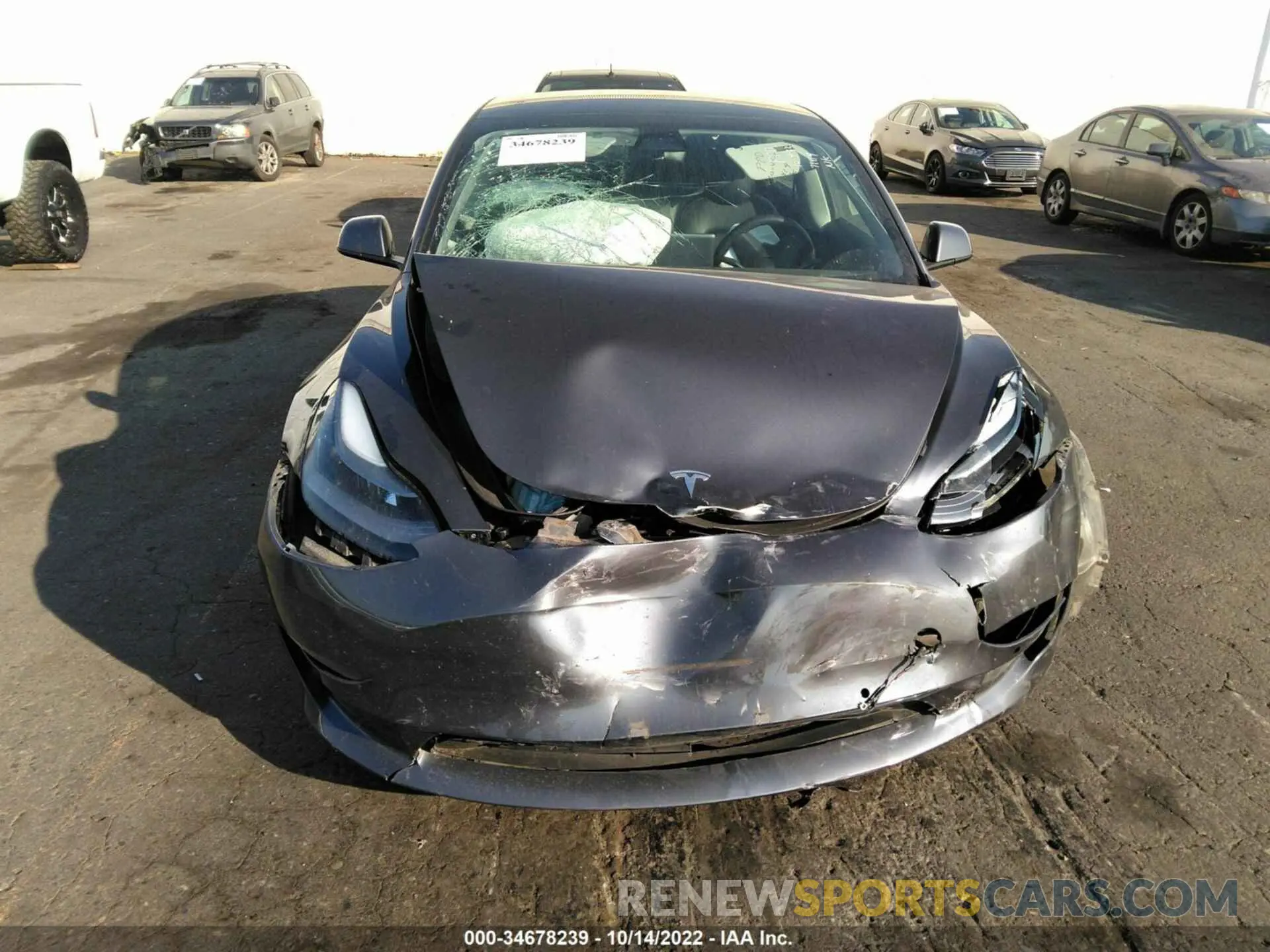 6 fotografías del automóvil dañado 5YJ3E1EB2MF995922 TESLA MODEL 3 2021