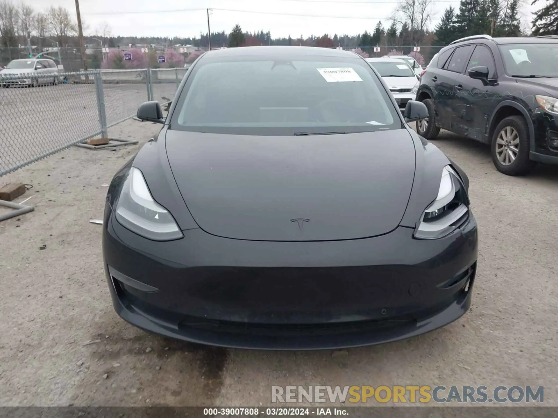 12 fotografías del automóvil dañado 5YJ3E1EB3MF002296 TESLA MODEL 3 2021