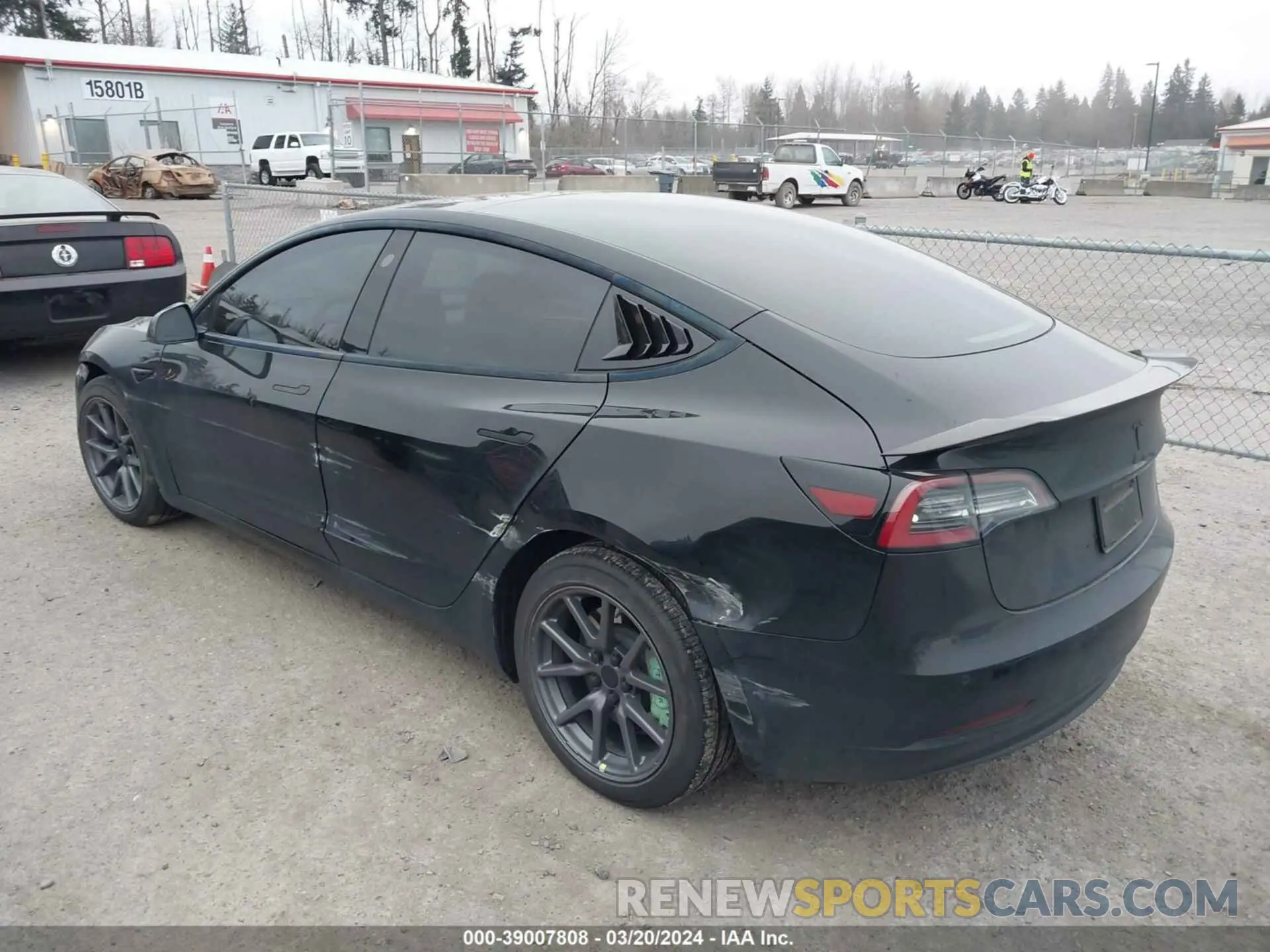 3 fotografías del automóvil dañado 5YJ3E1EB3MF002296 TESLA MODEL 3 2021