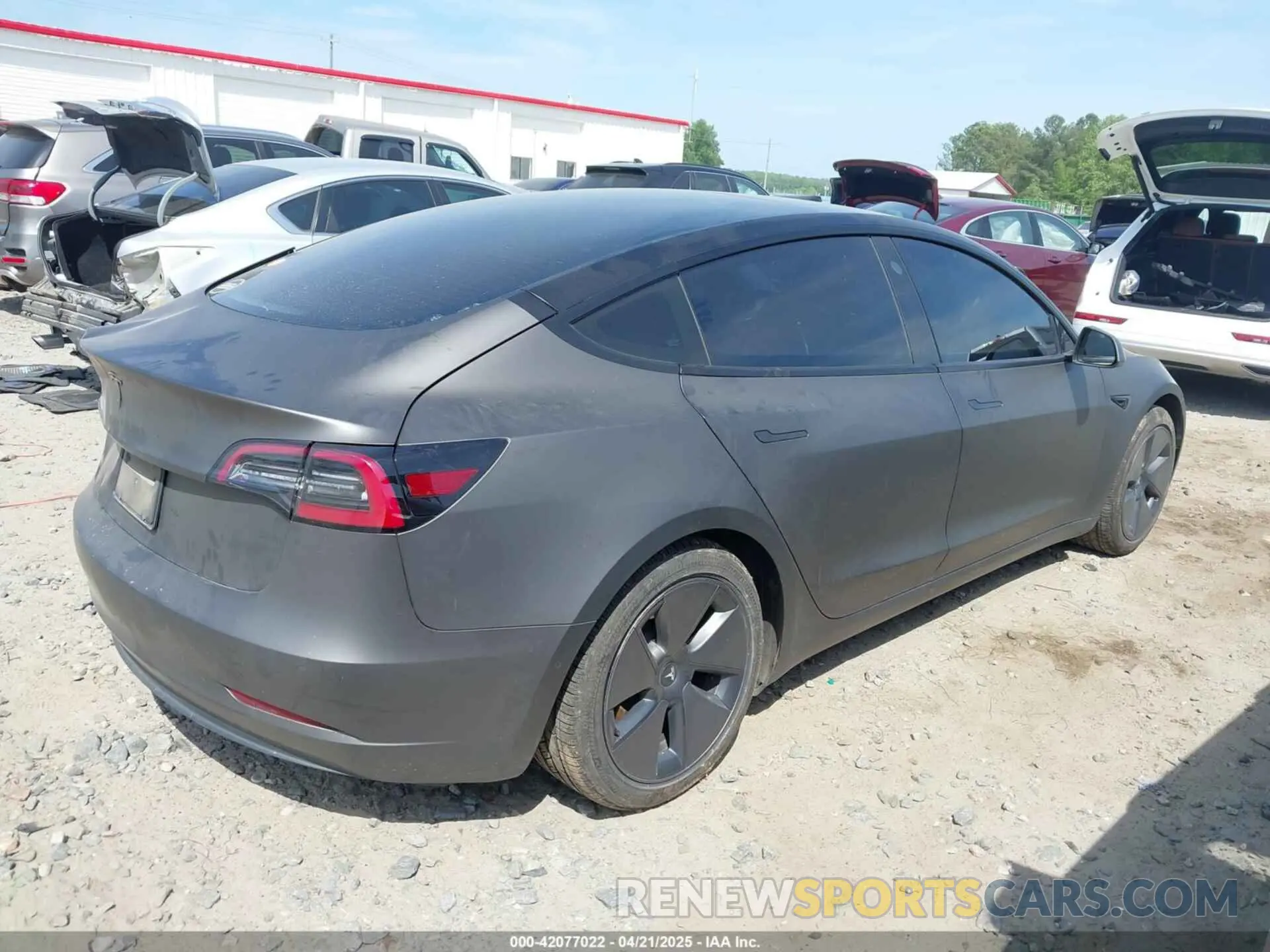 4 fotografías del automóvil dañado 5YJ3E1EB3MF014884 TESLA MODEL 3 2021