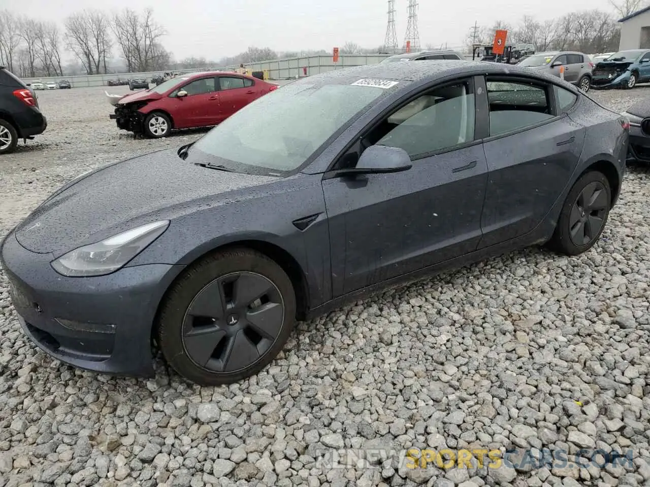 1 fotografías del automóvil dañado 5YJ3E1EB3MF019695 TESLA MODEL 3 2021