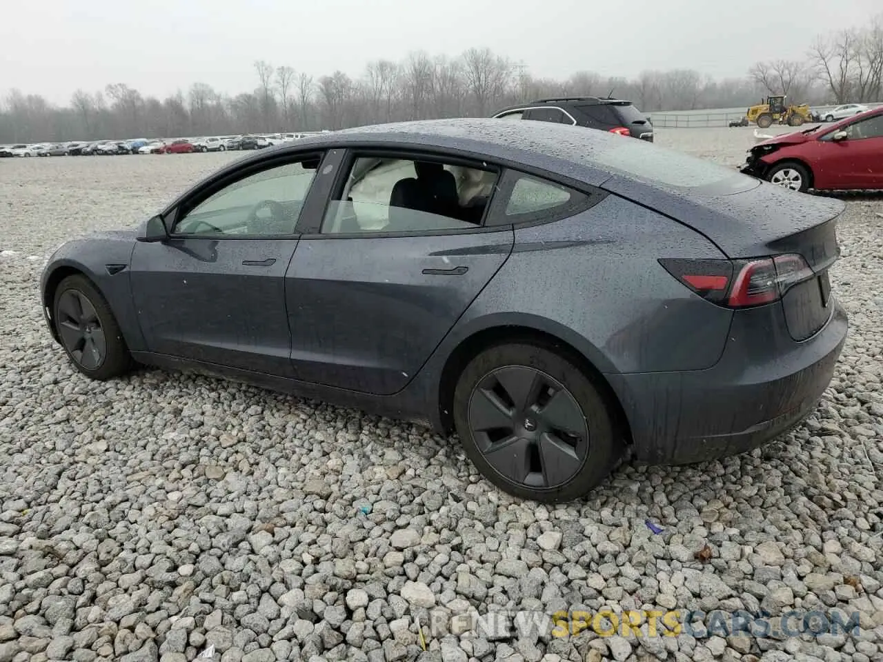 2 fotografías del automóvil dañado 5YJ3E1EB3MF019695 TESLA MODEL 3 2021