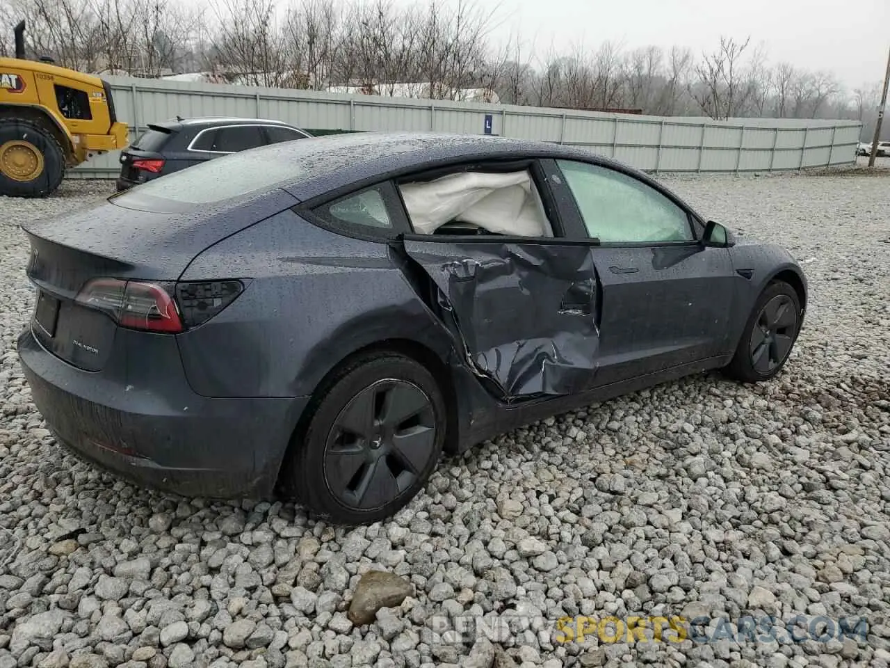 3 fotografías del automóvil dañado 5YJ3E1EB3MF019695 TESLA MODEL 3 2021