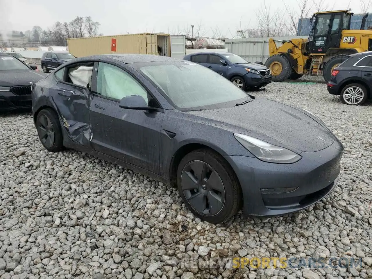 4 fotografías del automóvil dañado 5YJ3E1EB3MF019695 TESLA MODEL 3 2021