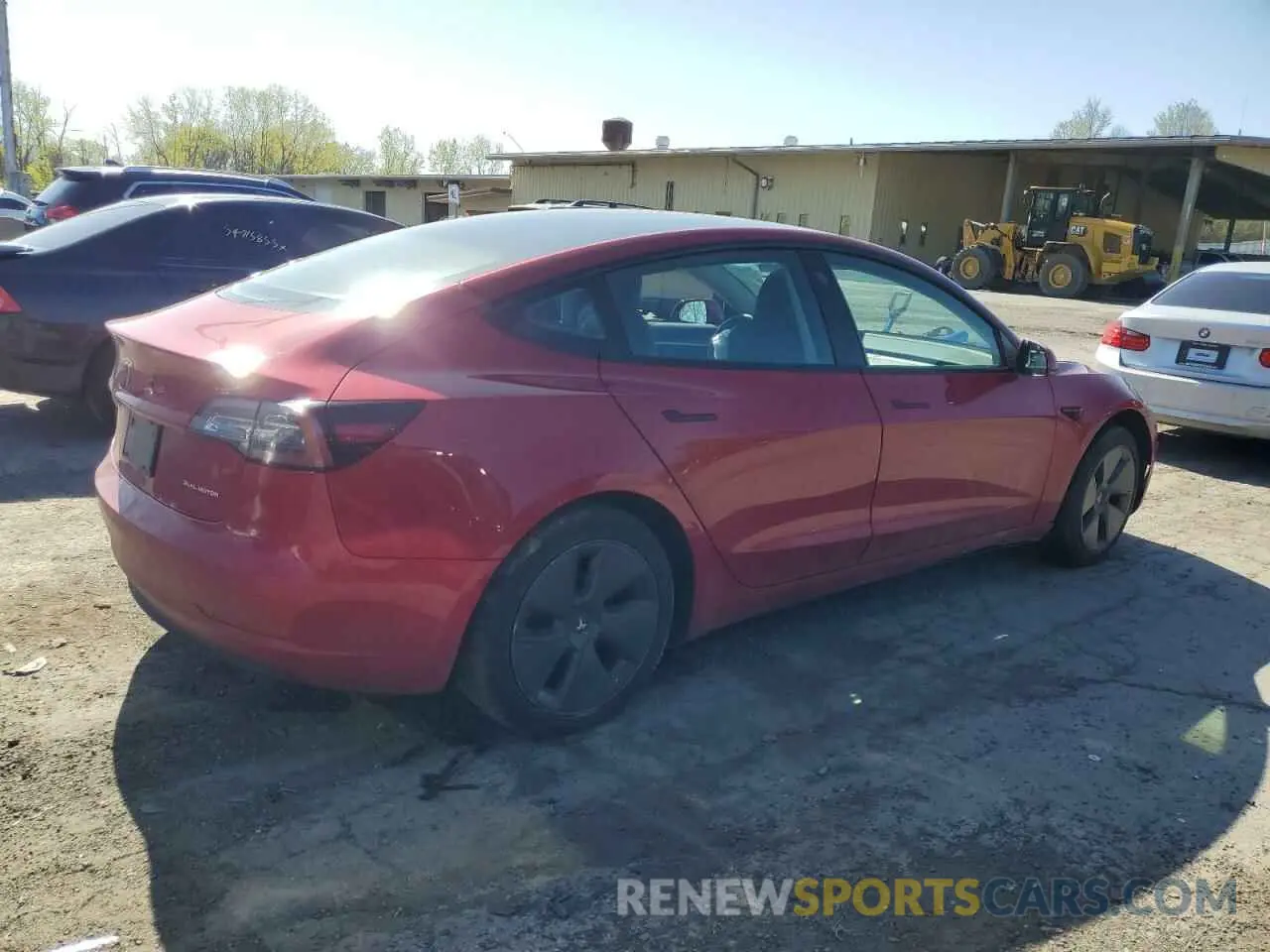 3 fotografías del automóvil dañado 5YJ3E1EB3MF055869 TESLA MODEL 3 2021