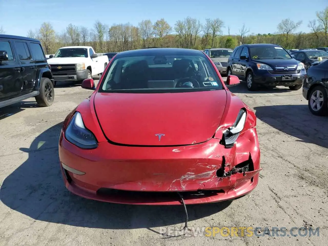 5 fotografías del automóvil dañado 5YJ3E1EB3MF055869 TESLA MODEL 3 2021